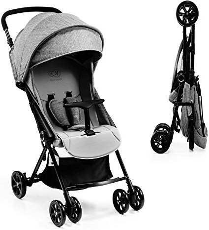 Kinderkraft KKWLITUGRY0000 Lite Up Passeggino Pieghevole, Grigio