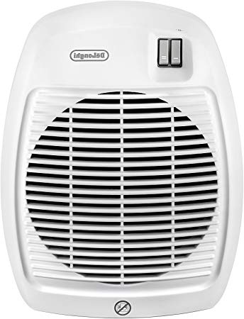 De'Longhi Termoventilatore HVA 0220, Solamente per Riscaldamento, 1000/2000 W, Per stanze fino a 60 m³, Bianco