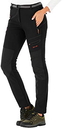 DAFENP Pantaloni Trekking Donna Softshell Pantaloni Montagna Escursionismo Impermeabili Caldo Invernali All'aperto