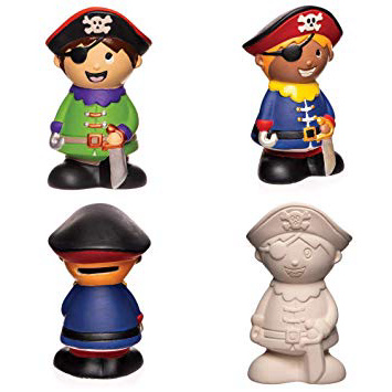 Baker Ross Salvadanaio pirata in ceramica (confezione da 2) - Adorabili salvadanai per bambini