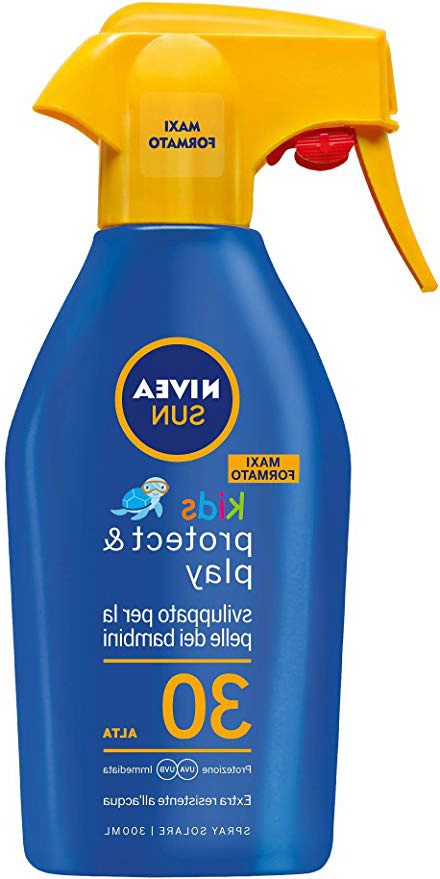 
                
                    
                    
                

                
                    
                    
                        Nivea Sun Kids Spray Solare  FP30 per Bambini, Protezione Alta, 300 ml
                    
                

                
                    
                    
                
            
