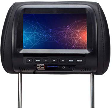 Monitor Universale da 7 Pollici per poggiatesta Auto , Sedile Posteriore per Auto MP3 MP4 MP5 Lettore multimediale, Schermo LCD con Presa AV/TV/USB, Riproduzione di Video Musicali Radio ECC