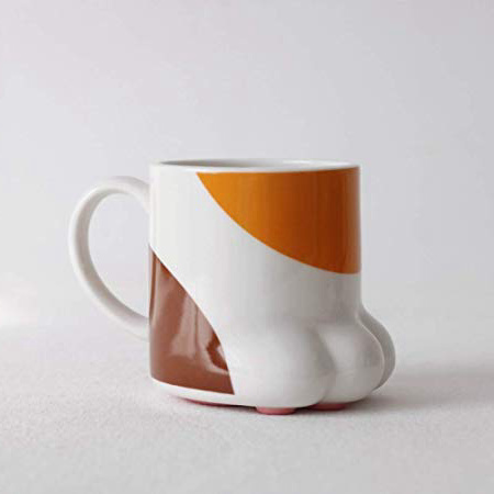 ZSQQSCL caffè Latte Tazza di Ceramica,personalità Creative Stile Nordic Simpatico Gatto Bianco Piedi Forma Tazza di Cioccolata Calda tè caffè 300Ml di capacità La Tazza per Bere di Mattina Office Ess