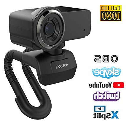 AUSDOM Webcam Streaming HD 1080P Webcam di videochiamata e Registrazione con Doppio Microfono Integrato per la cancellazione del Rumore, Webcam per PC Desktop o Laptop