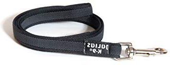 Julius-K9 Guinzaglio super presa Color & Gray con manico, 20 mm x 1.2 m, nero