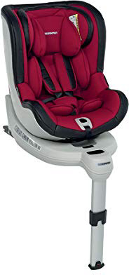 Foppapedretti Isokompass Seggiolino Auto, Rosso Cherry, Gruppo 0+/1 (0-18 Kg) per bambini da 0 a 4 anni circa
