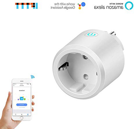 Aubess Presa Intelligent WiFi Smart Spina funzionano con Alexa,Google Home Assistant e IFTTT Wireless Remote Tramite App Android e iOS Plug WiFi con Timer Energy Monitor (Presa Senza Energy Monitor)