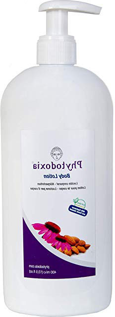 Latte per il corpo viso mani con Echinacea 400 ml | Lozione con olio di mandorle dolci e germe di grano con vitamina E | Rassodante Nutriente Idratante Anti-Essiccazione | Pelle sensibile atopica