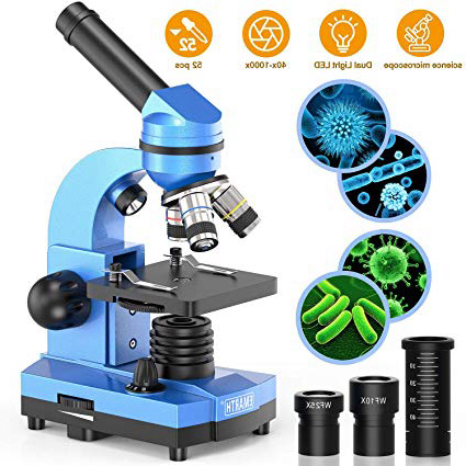 EMARTH - Microscopio science per bambini, principianti e studenti, 40 x 1000 microscopi composti con 52 kit educativi