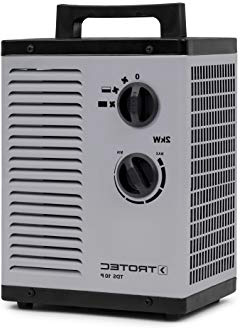 TROTEC TDS 10 P - ceramic electric heater, integrated thermostat, two heating levels and a separate cold air level, 2kw