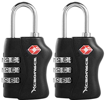 2 Pezzi TSA Sicurezza a 3 cifre di Combinazione della Valigia Bagagli Bag Codice Blocco Lucchetto XC303