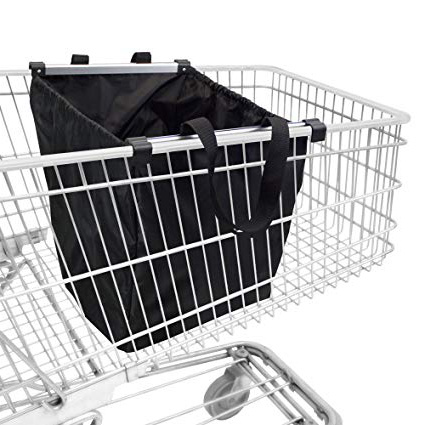 achilles, Easy-Shopper "Alu", Borsa per carrello della spesa, trolley pieghevole per la spesa, shopping bag adatto a tutti gli attuali carrelli spesa, 33x50x38cm