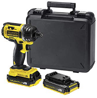 STANLEY FatMax FMC645D2-QW Trapano Avvitatore ad impulsi, 2 Ah con Doppia Batteria in Valigetta, 18 V
