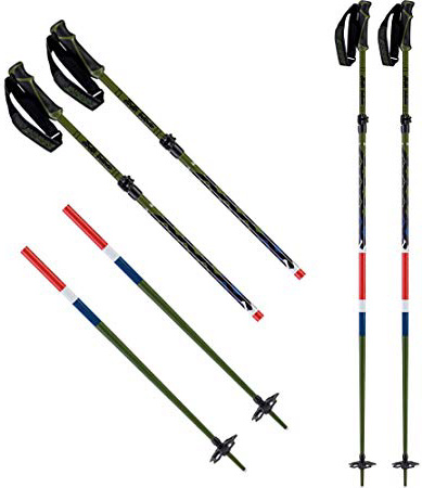 K2 Skis Bastoncini da Sci da Uomo Freeride FLIPJAW Verde Oliva 1SIZ cm-olive-10D3400.1.1.1SIZ, Colore: Verde Oliva
