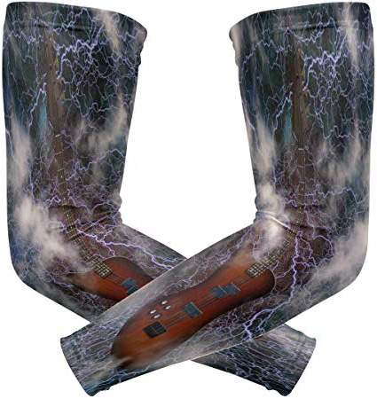 Zzkko Lightning chitarra raffreddamento braccio manicotti di protezione dai raggi UV per uomo donna running Golf ciclismo manicotti maniche 1 paio