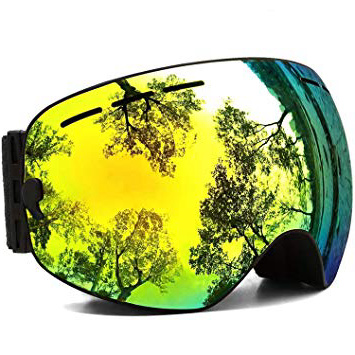TUONROAD Occhiali da Sci,Uomini Donne Snowmobile Snowboard Occhiali da Sci UV400 Dotati di Doppia Lente, Anti-Nebbia, Anti-Vento, Grandangolare Sferica