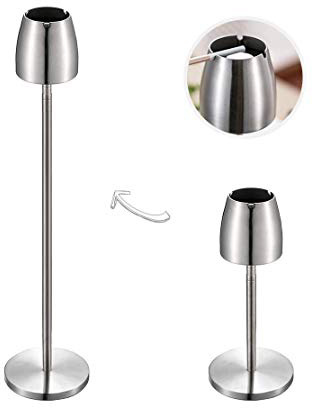 Womdee, posacenere in Acciaio Inox, da Esterno, Antivento, Portatile, in Acciaio Inox, telescopico, da Pavimento, per casa/Esterno/Bar/Ufficio
