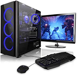 Megaport PC-Gaming AMD Ryzen 3 3200G • Schermo LED 24” • Tastiera/Mouse • GeForce GTX1050 • 8GB DDR4 • Windows 10 • 1TB HDD • pc da gaming pc fisso desktop pc assemblato completo pc completo gaming