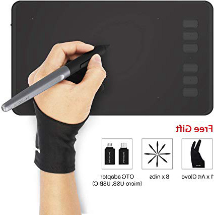 HUION Inspiroy H640P Tavoletta Grafica con Penna Senza Batteria, 8192 Livelli di Pressione Penna 8 Tasti Express e 1 tavoletta Grafica Digitale con Supporto Penna Supporta Windows, Mac e Android.