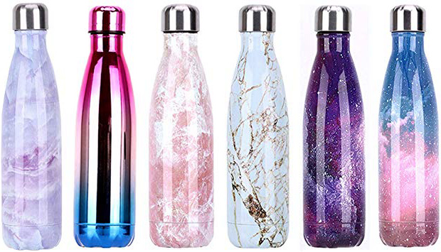 YCFIRE Bottiglia Acqua in Acciaio Inox 500ml, Senza BPA, Isolamento Sottovuoto a Doppia Parete per 24 Ore Freddo & 12 Caldo, Resistente ai Graffi, Facile da Pulire