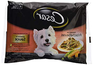 Cesar Le Delizie del Giorno Cibo per Cane Selezione in Salsa 4 x 100 g - 13 Confezioni (52 Bustine in totale)