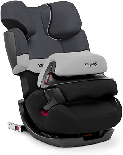 Cybex Silver Pallas-Fix Seggiolino Auto 2 in 1 per Bambini, per Auto con e senza ISOFIX, Gruppo 1/2/3/9-36 kg, dai 9 Mesi ca. ai 12 Anni ca., Grigio (Gray Rabbit)