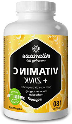 
                
                    
                    
                

                
                    
                    
                        Vitamaze® Vitamina C ad alto dosaggio da 1000 mg + bioflavonoidi + zinco 180 compresse vegetali in confezione scorta per sei mesi, prodotto di qualità tedesca senza stearato di magnesio
                    
                

                
                    
                    
                
            