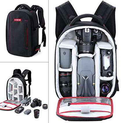 Zaino per Fotocamera Professionale Beschoi Zaino Macchina Fotografica Borsa Foto Impermeabile Porta Reflex Laptop Canon Nikon Treppiede Accessori, Taglia S